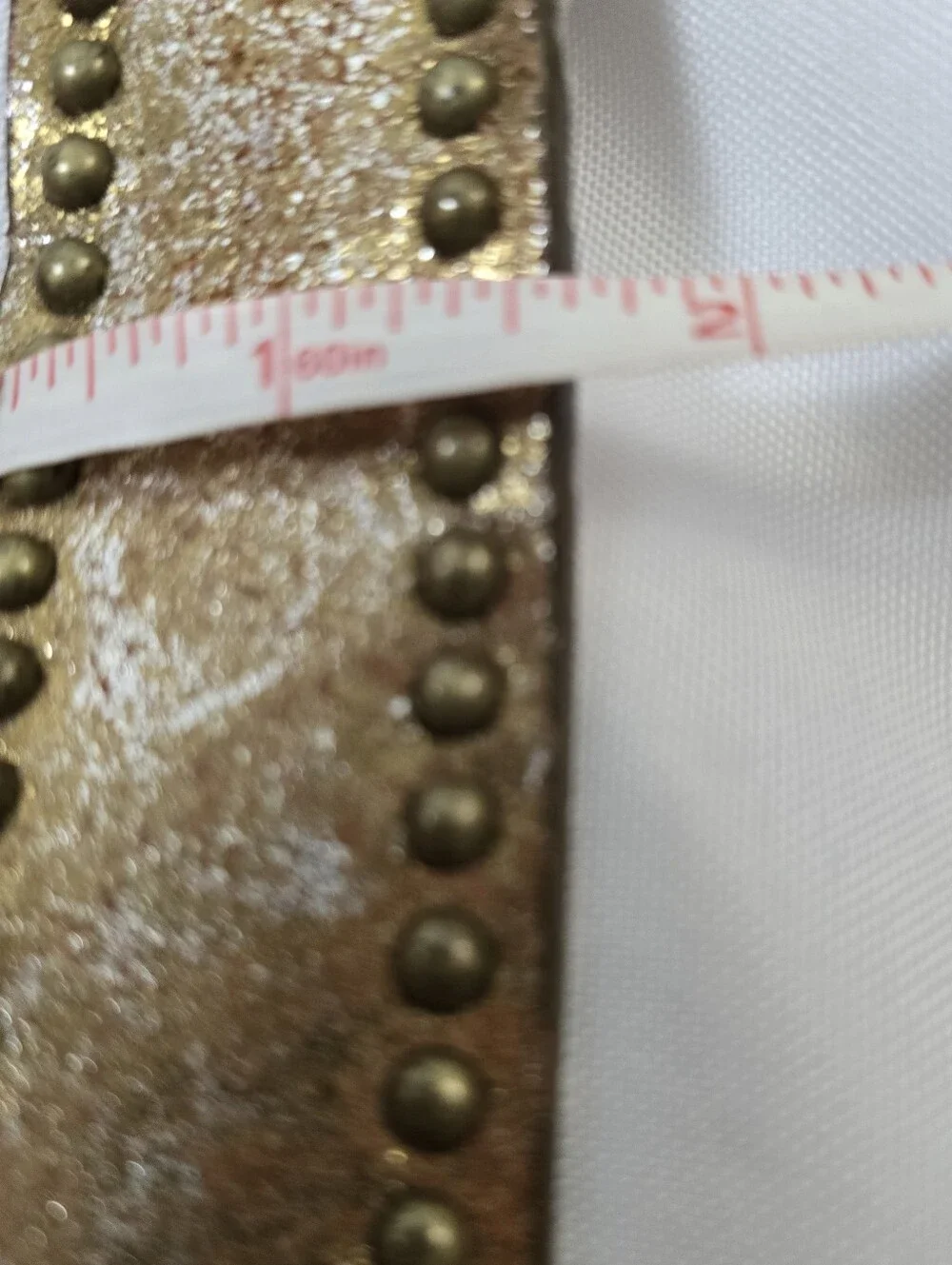 Western Cowgirl Leather Belt 39” Studded Rhinestone Statement Buckle Rodeo Boho